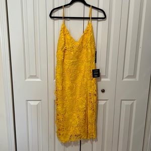 Yellow Floral Above Knee Lulus Dress